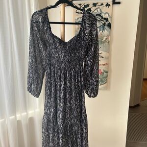 Black Boho Tie Back Dress